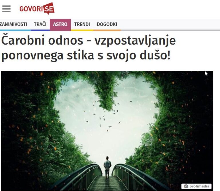 Čarobni odnos - vzpostavljanje ponovnega stika s svojo dušo! - astro - govori.se